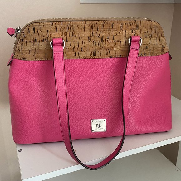 Ralph Lauren Handbags - Ralph Lauren Hanway Cork Dome Azalea Satchel